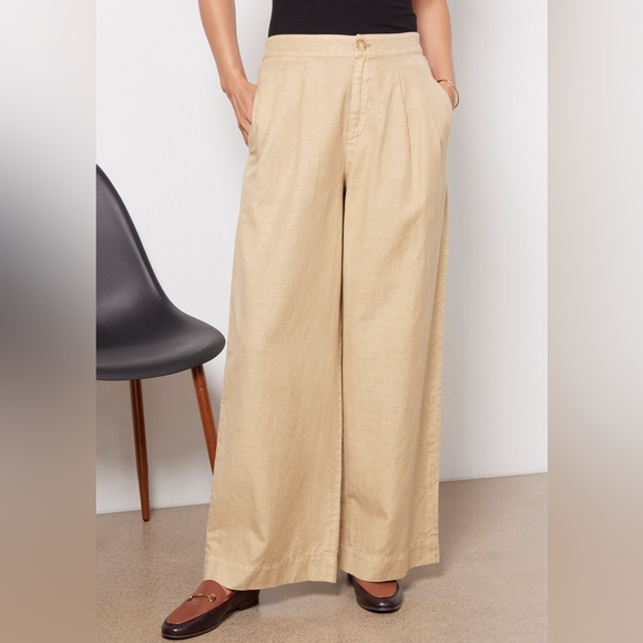 Faherty cotton canvas pleated trousers - Picture 4 of 11